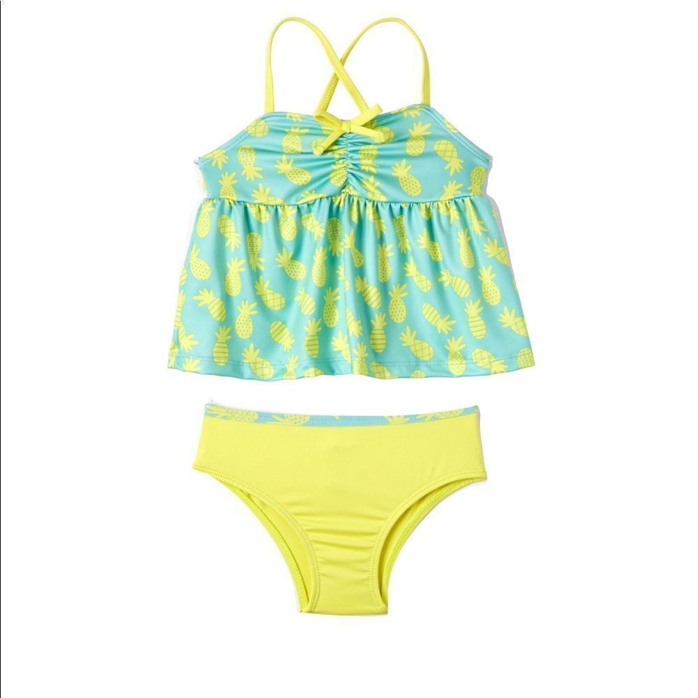 Pink Platinum Baby Toddler Girl Pineapple Tankini